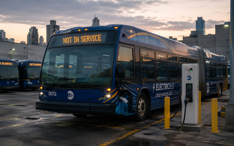 Elektryczne autobusy MTA jeszcze nie teraz?